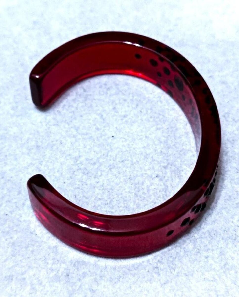 Dior Logo Bangle Rhinestone Red 37060 for Women used from Dior Logo Bangle Rhinestone Red 37060 for Women used from