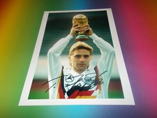 Thomas Häßler DFB World Champion 1990 signed autograph on 20x28 photo