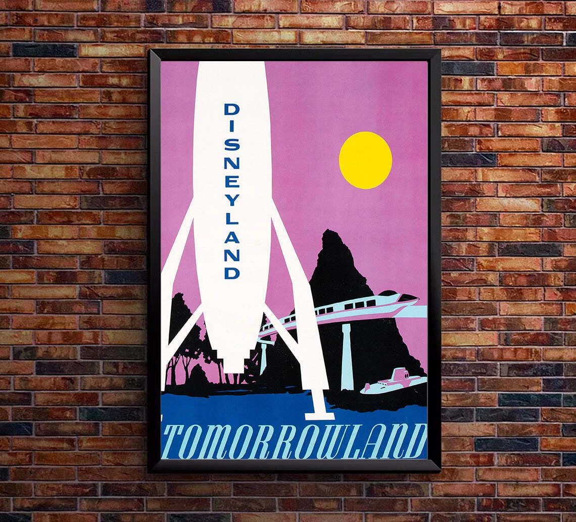 Tomorrowland Disneyland Vintage Poster