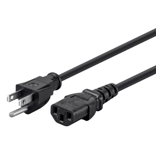 10FT 16 Gauge 3 Prong NEMA 5-15P Male to IEC320 C13 Female PC Power Cord Cable - Picture 4 of 7