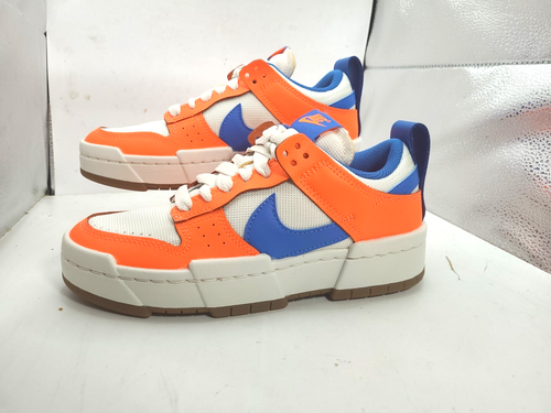 Nike Dunk Low Disrupt Trainers In Sail Cream/ Orange& Blue UK3 Brand New No Box