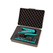 Cat5e-Cat7 RJ45 Pass Through Crimp Tool Kit for Ethernet Cable Crimping