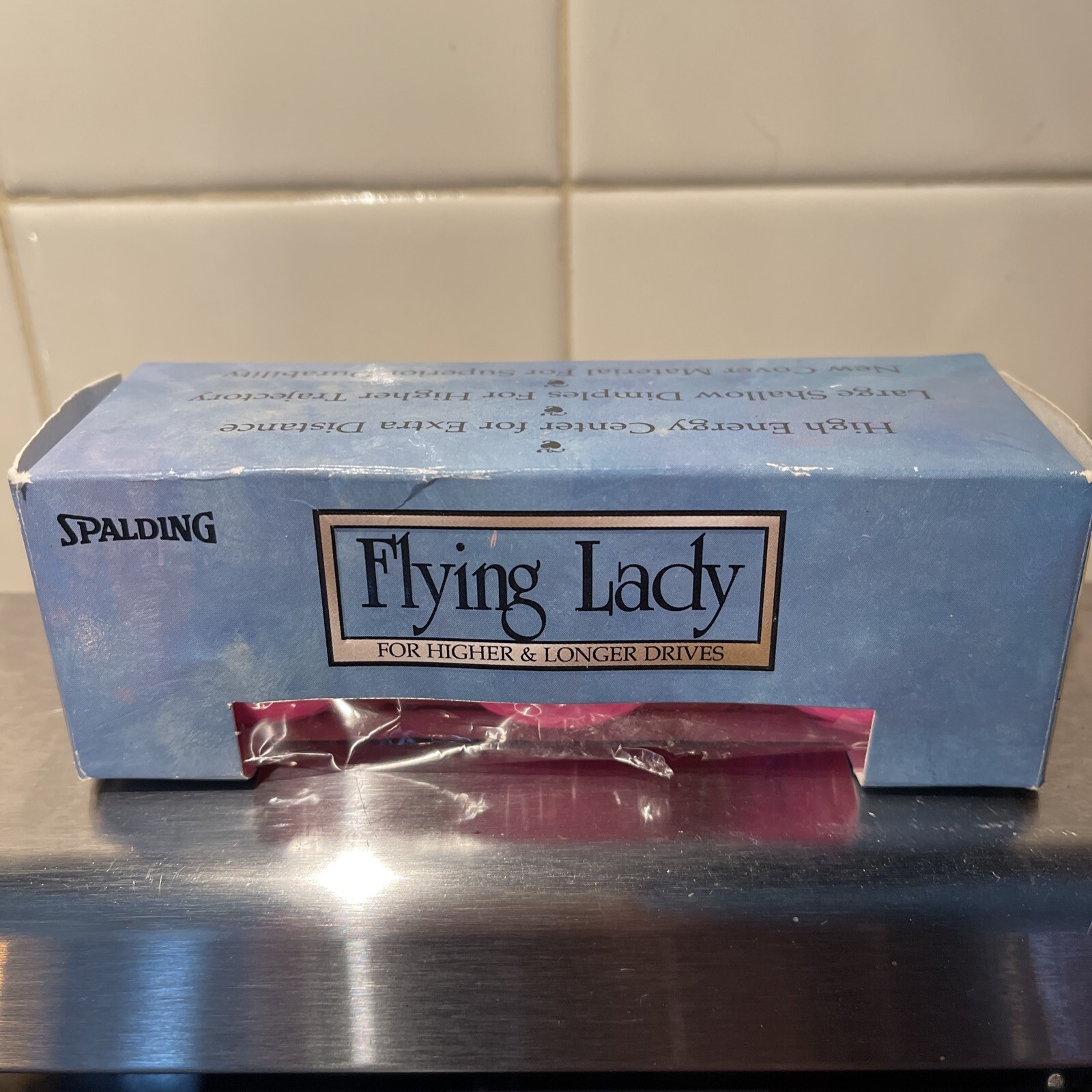 Flying Lady Neon Pink Golf Balls NOS Original Box