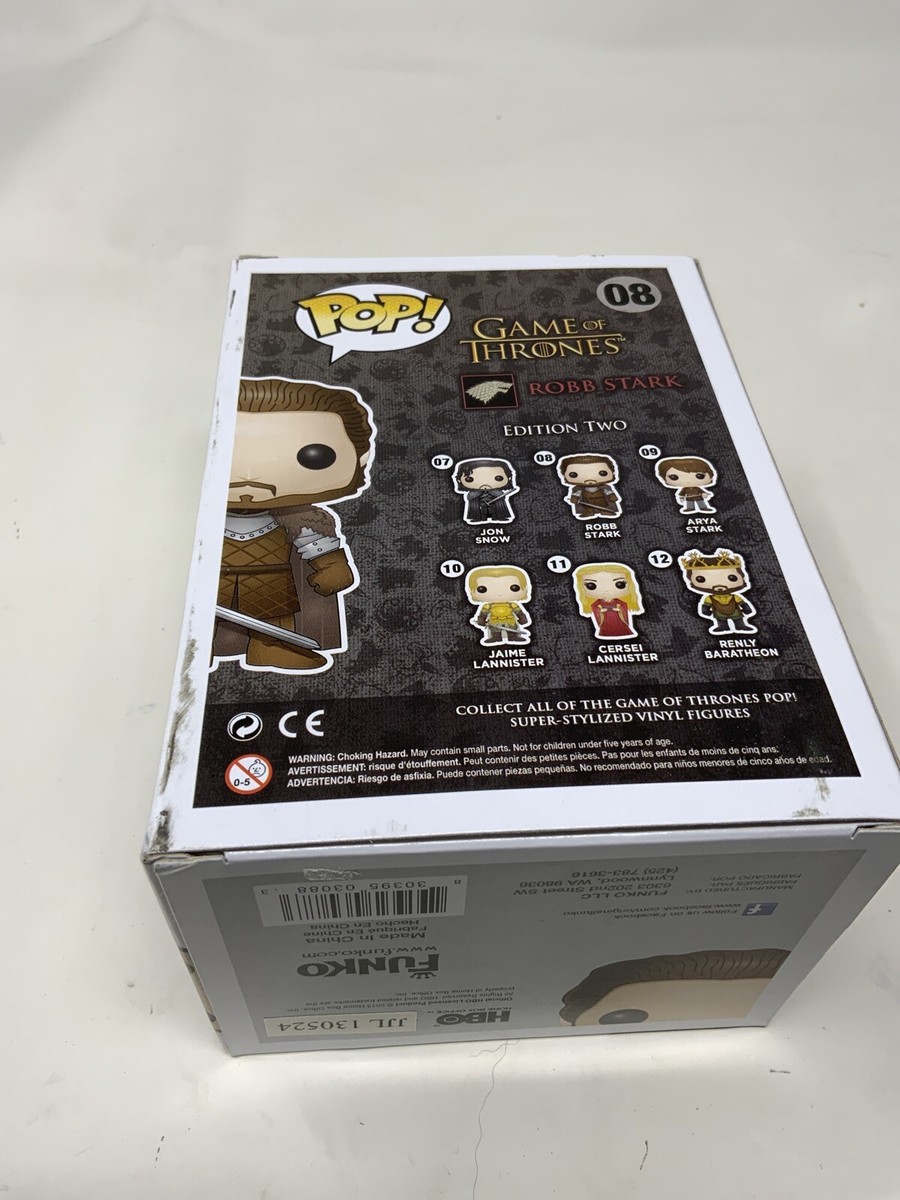 Funko Pop! Robb Stark Pop Vinyl Figure Game Of Thrones # 08
