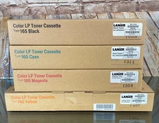 (4) Genuine Ricoh Lanier CYMK Type 165 High Yield Toner LP222cn LP222 LP222C