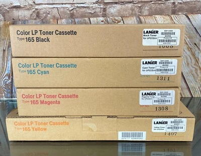 (4) Genuine Ricoh Lanier CYMK Type 165 High Yield Toner LP222cn LP222 LP222C - Image 1 of 4