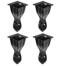 4 new super black metal replacement leg for uk furniture, sofa, table, chair,bed