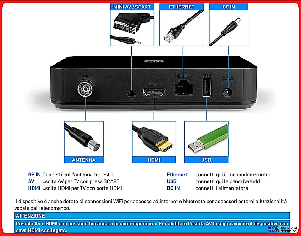 Decoder Digitale Terrestre DVB-T2 Telesystem 4k Android Hdr smart tv Netflix Tim - Immagine 2 di 2