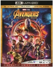 Avengers Infinity War 4K Ultra HD + Blu Ray + Digital Code [Blu-ray] DVDs