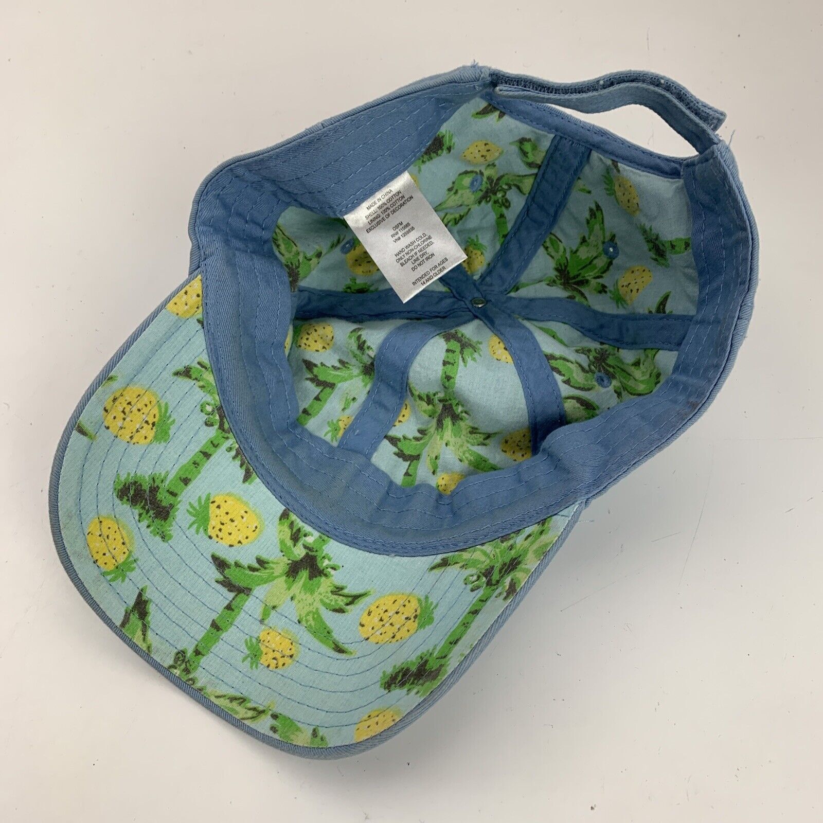 Pineapple Blue Ball Cap Hat Adjustable Baseball - image 5