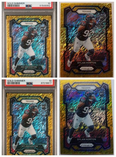 Dylan Horton Rookie Gold Shimmer Prizm FOTL /10 PSA 10 Houston Texans RC SP (4)