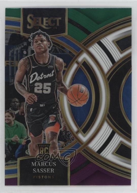 2023-24 Panini Select Premier Level Green White Purple Prizm Marcus Sasser 05gv