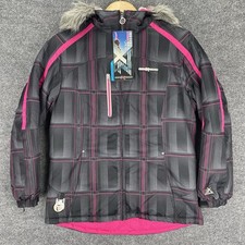 Zeroxposur Youth Jacket Girls Size XL 16 Yrs Black Pink Hooded 3-1 Parka NWT