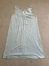 Vintage Vanity Fair sleeveless blue nylon nightgown sz S grandma romantic retro