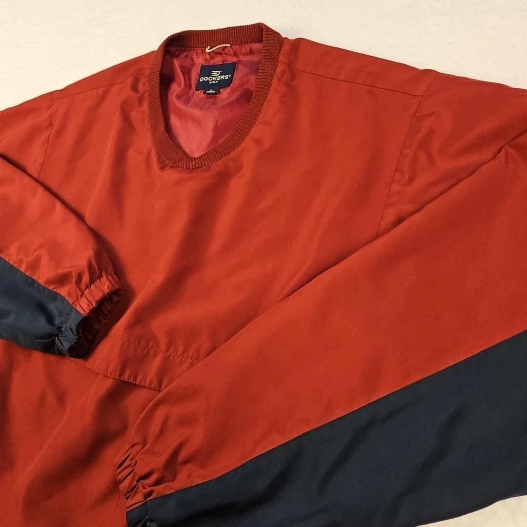 Dockers Golf Mens Pullover Windbreaker Jacket Activewear Outdoors Long Sleeve L