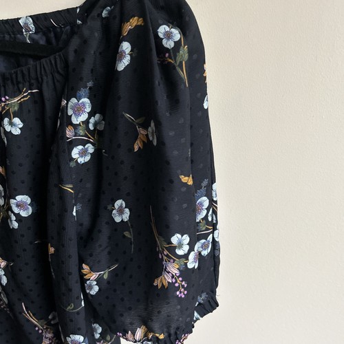 Rebecca Taylor One Shoulder Blue Floral Print 100% Silk Top Blouse Sz 2 - Picture 8 of 19