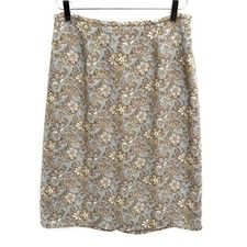 VTG 90s Old Navy Floral Paisley Skirt Size 8 Knee Length Cottage Boho Fairy