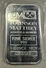 Johnson Matthey 1 oz Silver Bar .999 Fine Silver – Sealed in Original Packaging