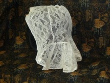 Exceptional Antique Victorian Bonnet Lace Vintage Edwardian lace Boudoir Dust C