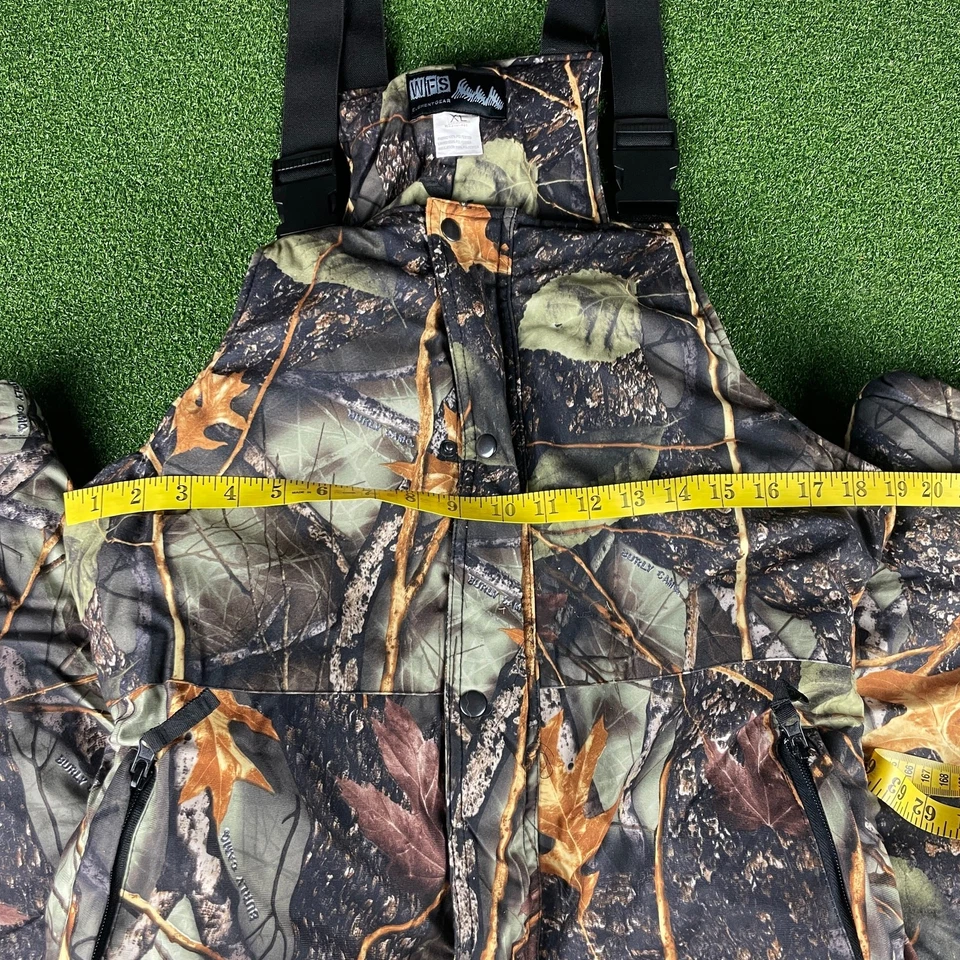 Vintage WFS Element Gear Insulated Waterproof Camo Bib Overalls Sz XL - Image 2 of 4
