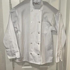 Uncommon Threads Chef Coat/Jacket Long Sleeve Double Breasted Size Med Costume