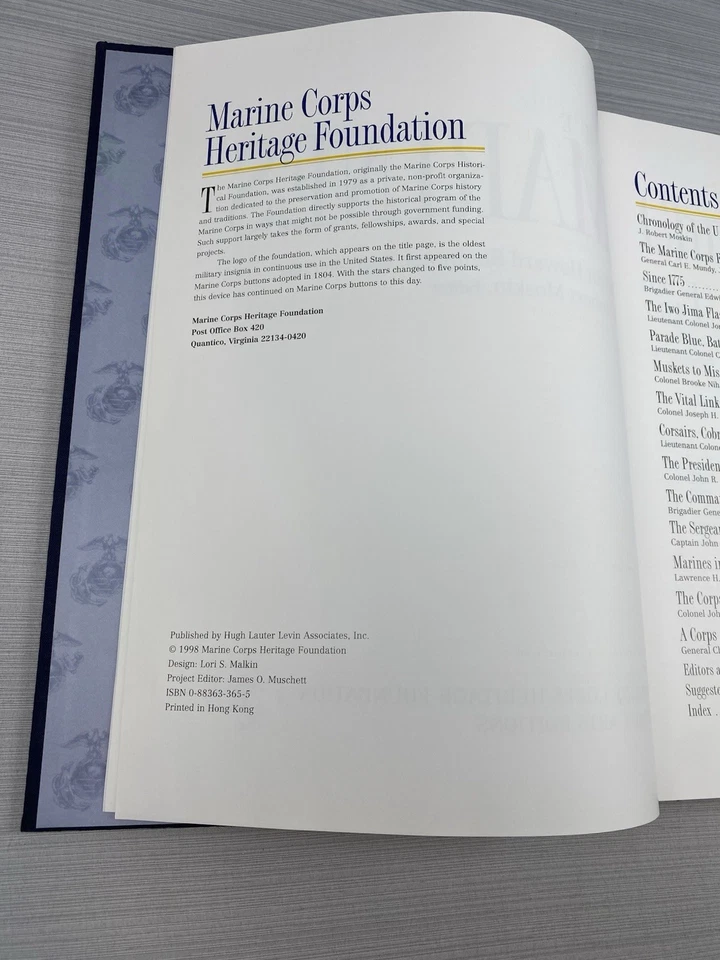 THE MARINES Marine Corps Heritage Foundation ILLUSTRATED BOOK 1998 LARGE - Image 4 of 4