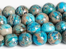 Blue Sea Sediment Imperial Jasper AAA Round Loose Beads 4MM 6MM 8MM 10MM 12MM