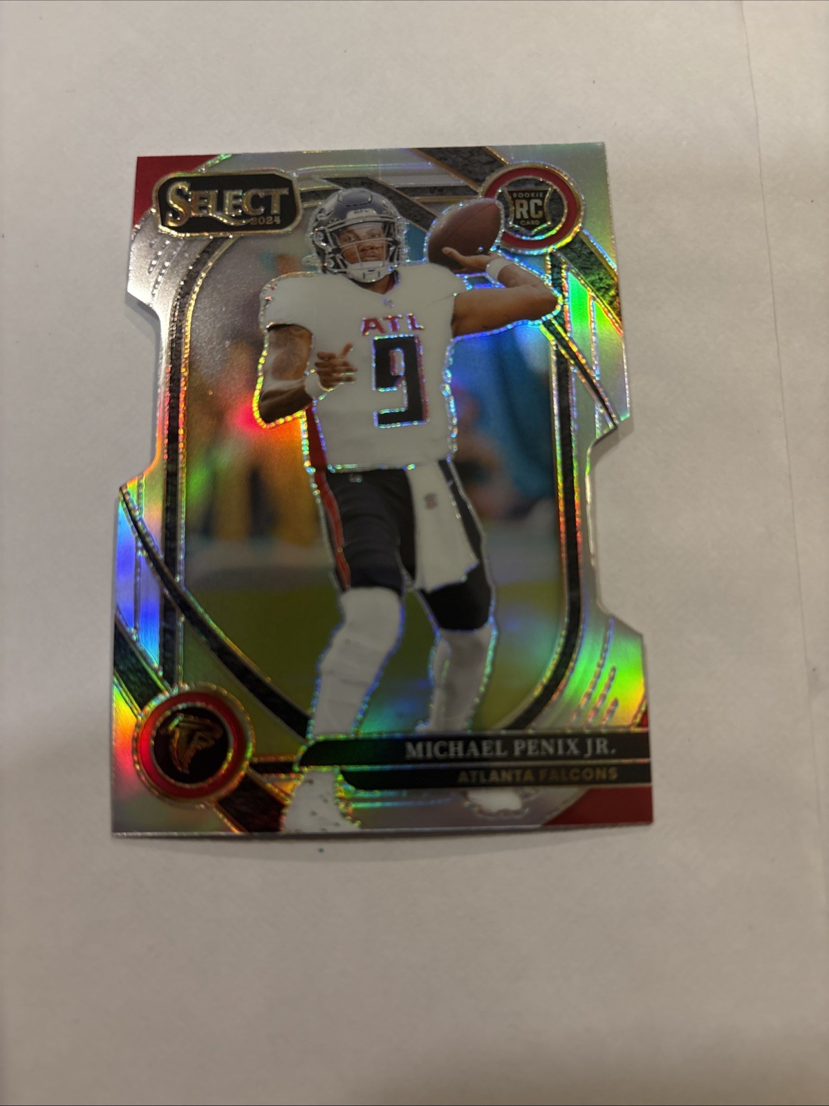 2024 Panini Select - Club Level Michael Penix Jr. #235 Silver Prizm Die-Cut (RC)