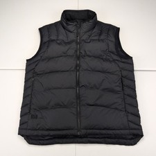 Cabelas Premier Northern Goose Down Black Puffer Zip Vest Jacket 650 Mens MReg