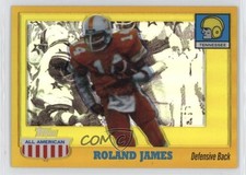 2005 All American Retired Edition Chrome Gold Refractor 10/55 Roland James 3c7