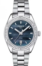 TISSOT PR 100 Black MOP Dial 36mm Women's Watch T101.910.61.121.00 2 Yr Warranty