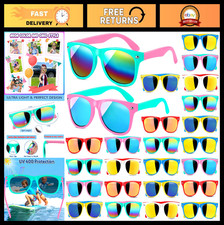 24 Pack Kids Sunglasses - UV400 Neon Party Favors, Birthday Goodie Bags Gifts