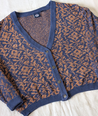 Vintage 90s Classic Grandpa Knit Cardigan Dockers Levi's Cotton Boxy Large 