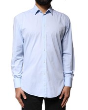 Preloved dolce & gabbana Classic Long Sleeve Dress Shirt Men Light Blue