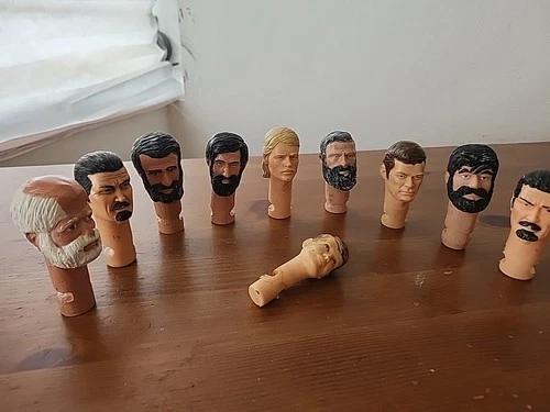 Vintage Lot Johnny West Replacement Heads And Custom Heads