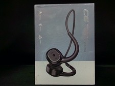 Black Bone Conduction Headphones   Bluetooth 5.3 Open-Ear Headset With Mic