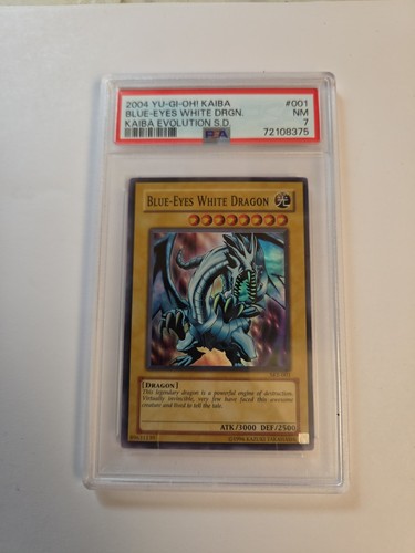 2004 Yu-Gi-Oh! BLUE-EYES WHITE DRAGON 1st Edition SKE-001 PSA 7 NM