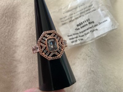 Bomb Party March 2026 Birthday, The Amira Ring, Size 7 rose gold plated