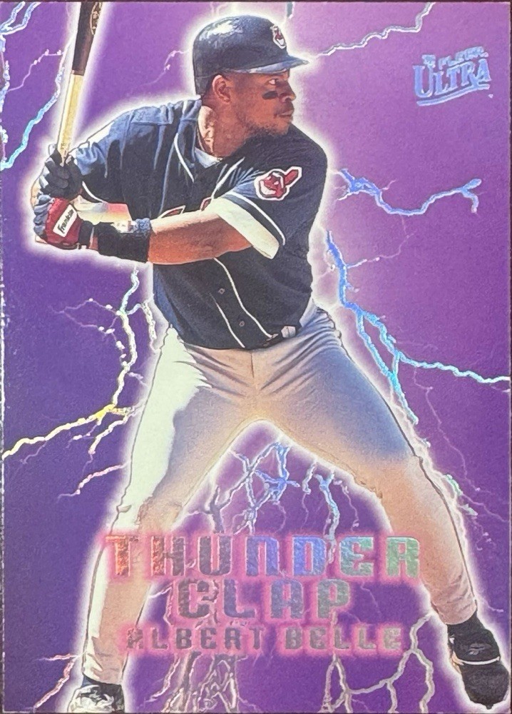 ALBERT BELLE 1996 FLEER ULTRA THUNDER CLAP #1 INDIANS ORIOLES WHITE SOX SSP