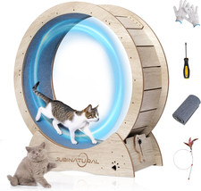 Cat Exercise Wheel, 35.9" Cat Running Wheel for Indoor Cats with Quiet Carpeted