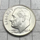 1964  D Roosevelt Dime - 90% Silver - Free Shipping - Beautiful Shape