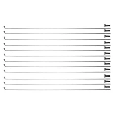 Standard J Bend Bike Spokes and Nipples - Stainless Steel, Silver, 14G/2mm (1...