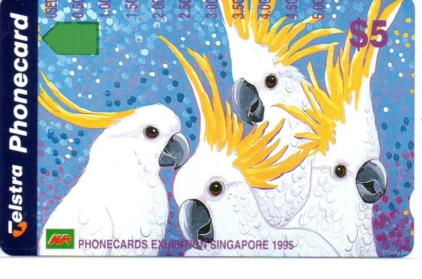 Telstra $5 Mint Phonecard - Phonecards Exhibition Singapore 1995