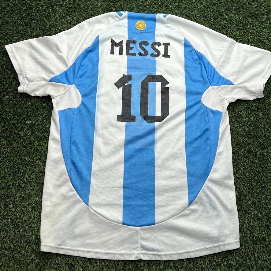 Lionel Messi Argentina National Jersey Mens Large L Blue White Soccer Futbol