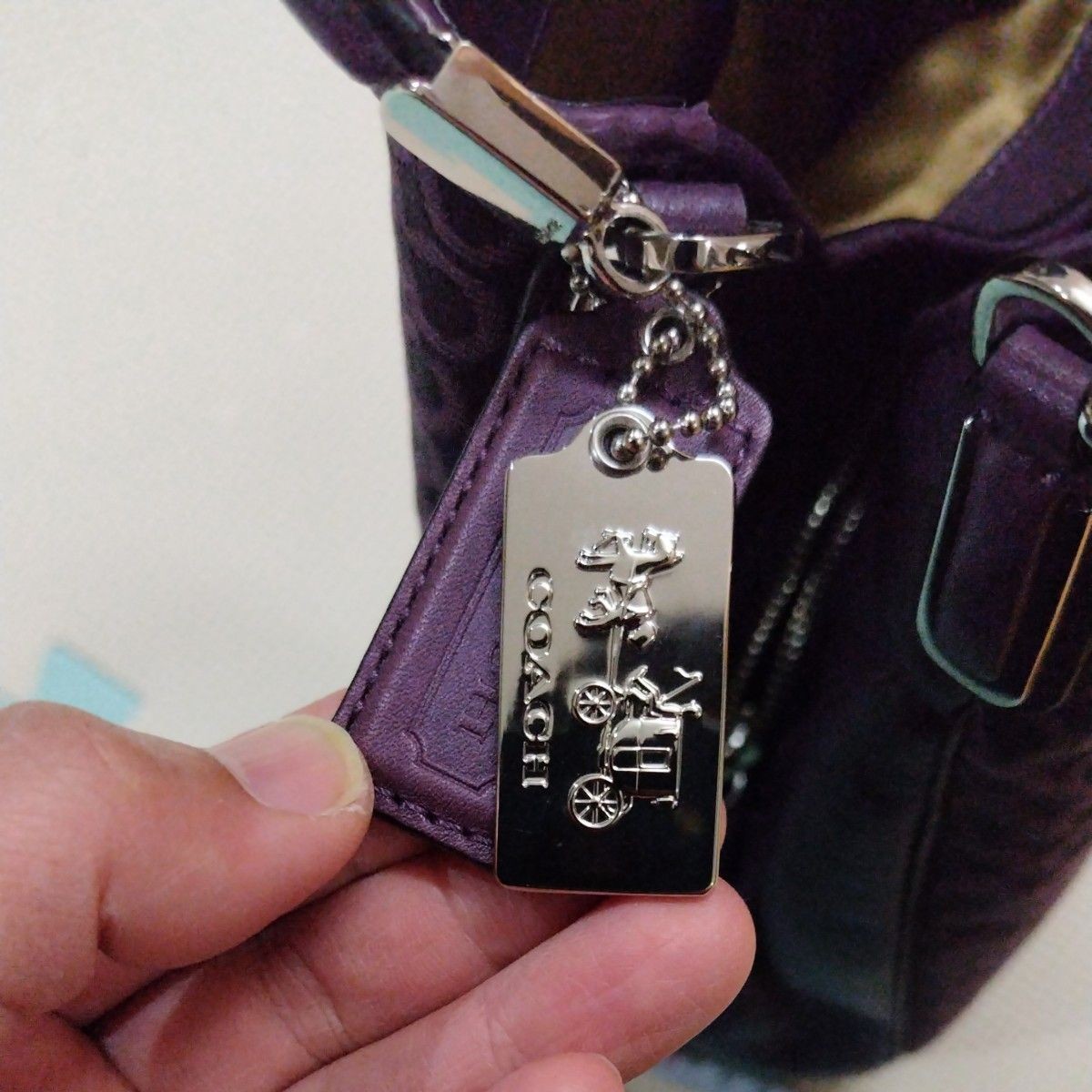 Handbag COACH Purple 11a thumbnail 8