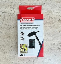 Coleman Folding Shovel with Pick and Pouch Tempered Steel Construction NEW Boxed