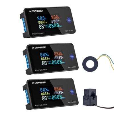 AC Current Voltage Amperage Power Energy Panel Meter Digital Display Ammeter