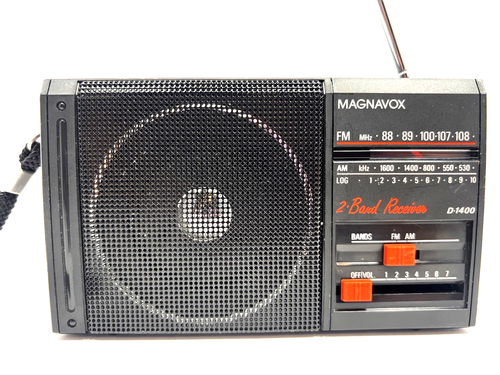 Vintage Magnavox D140 AM/FM 2-Band Portable Radio - Tested & Working - Afbeelding 2 van 4