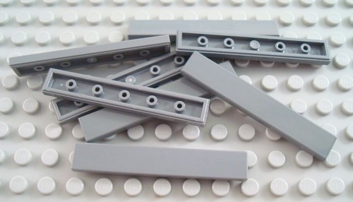 Lego Menge 8 dunkel bläulich grau 1x6 glatte flache Fliesen
