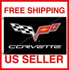Corvette Chevrolet 3x5FT Banners & Flags  Racing Car Show For Garage Wall Decor